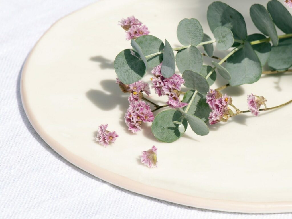 assiettes en porcelaine fabriquées à la main à bordeaux - assiette ceramique Bordeaux HYMY