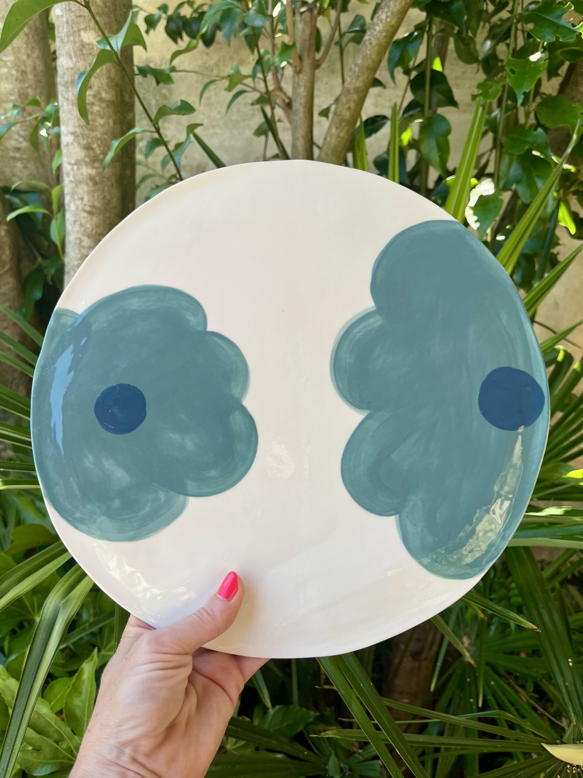 Plat plateau en porcelaine artisanale- Hymy Céramique