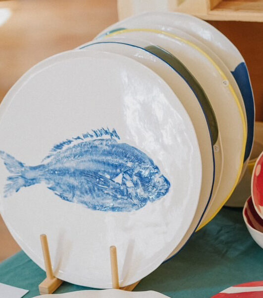 Assiette de présentation poisson